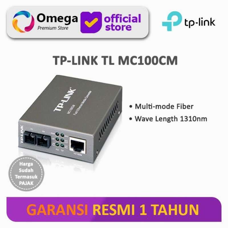 TP-LINK MC100CM Media Converter, 10 100Mbps RJ45 to 100M multi (MC100CM)
