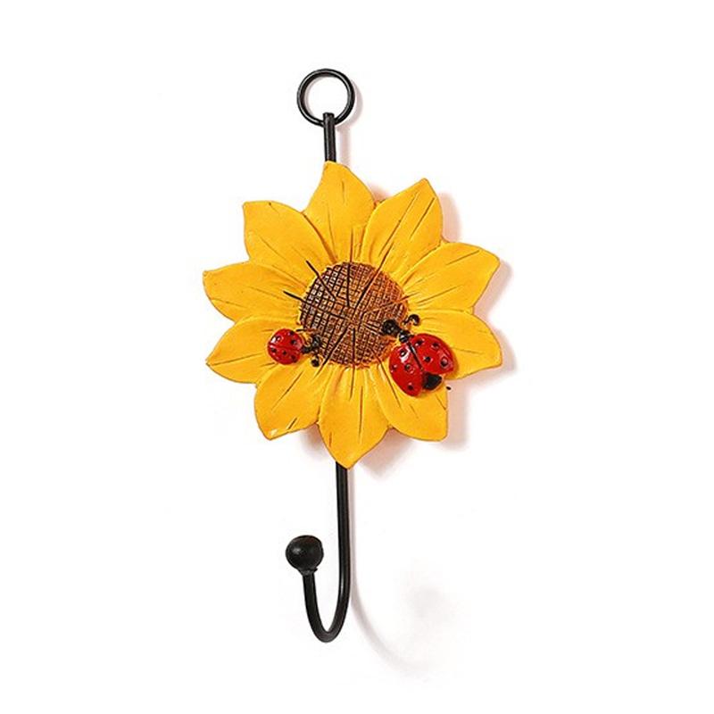 Jual H Ikea Creative Cute Resin Flowers Wall Hanger Towel Coat