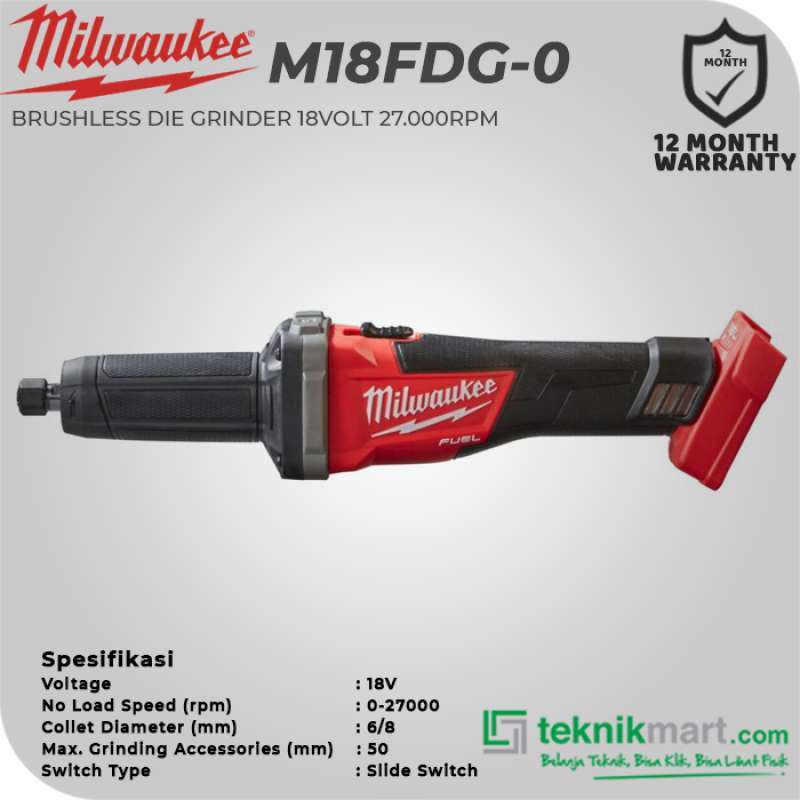 Jual Milwaukee M18FDG 0 18V Brushless Die Grinder Gerinda Botol