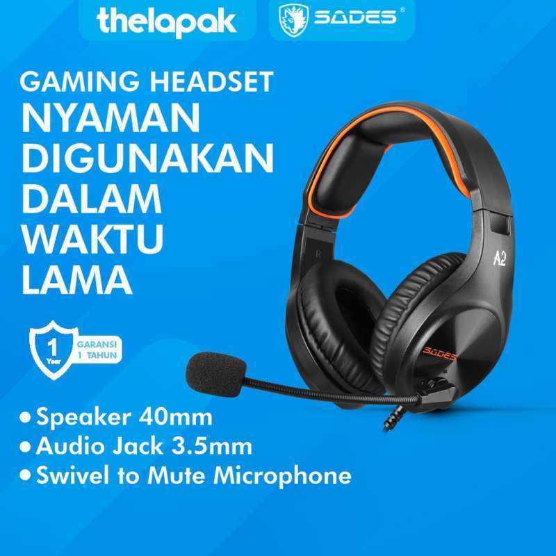 Promo Headphone Gaming Sades A2 Headset Multiplatform Microphone