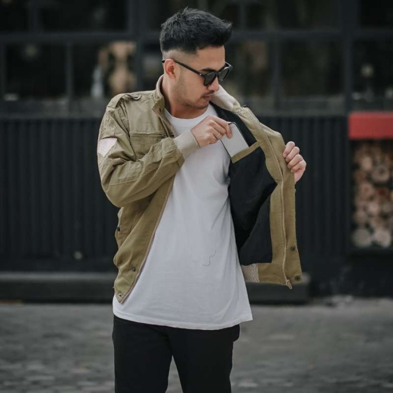 Jaket army ruby top