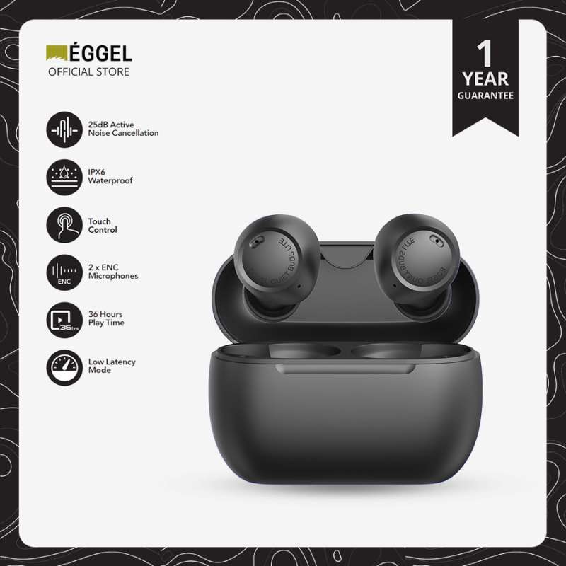 Jual Eggel QuietBuds Lite ANC ENC TWS Bluetooth Earbuds with