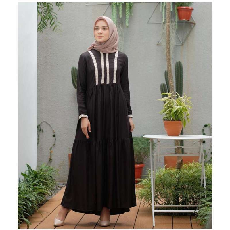 Jual ALEXA DRESS Gamis Muslimah Simple Trendy Kekinian Baju Hijab