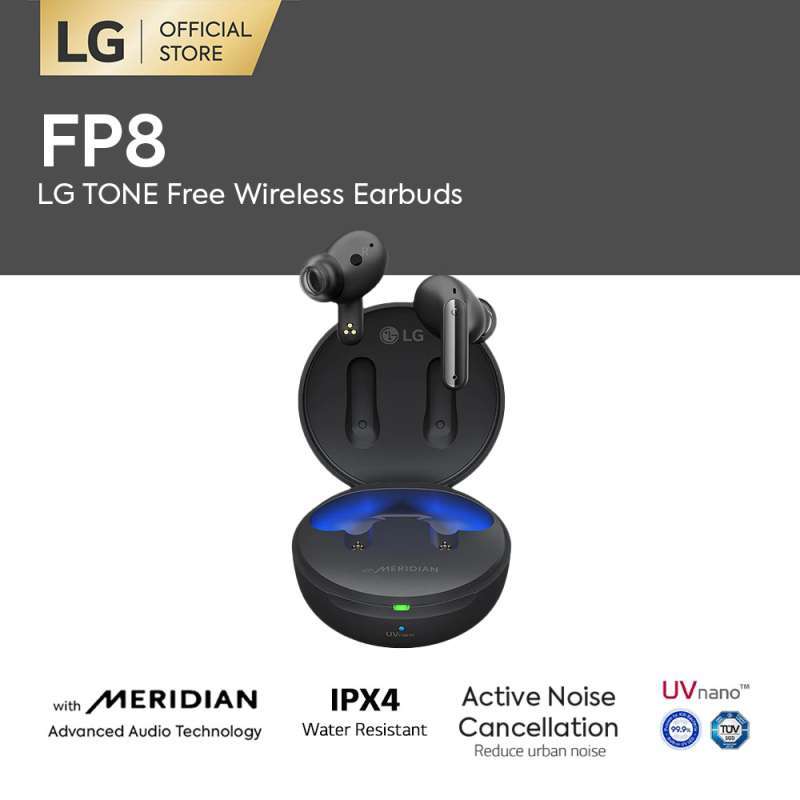 LG TONE Free FP8 TWS True Wireless Bluetooth with Meredian sound Black