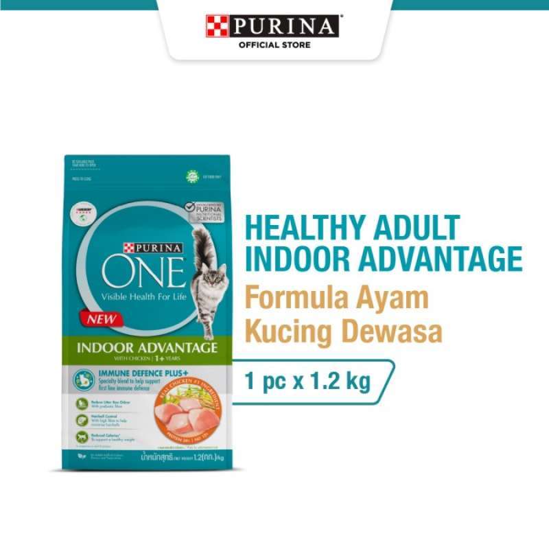 Purina ONE Healthy Indoor Chicken Makanan Kering Kucing Dewasa