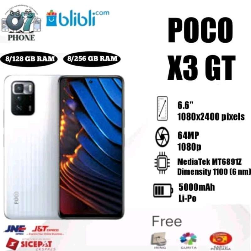 Jual Xiaomi Poco X3 Gt Smartphone [8gb-128gb] - 8/128 Putih