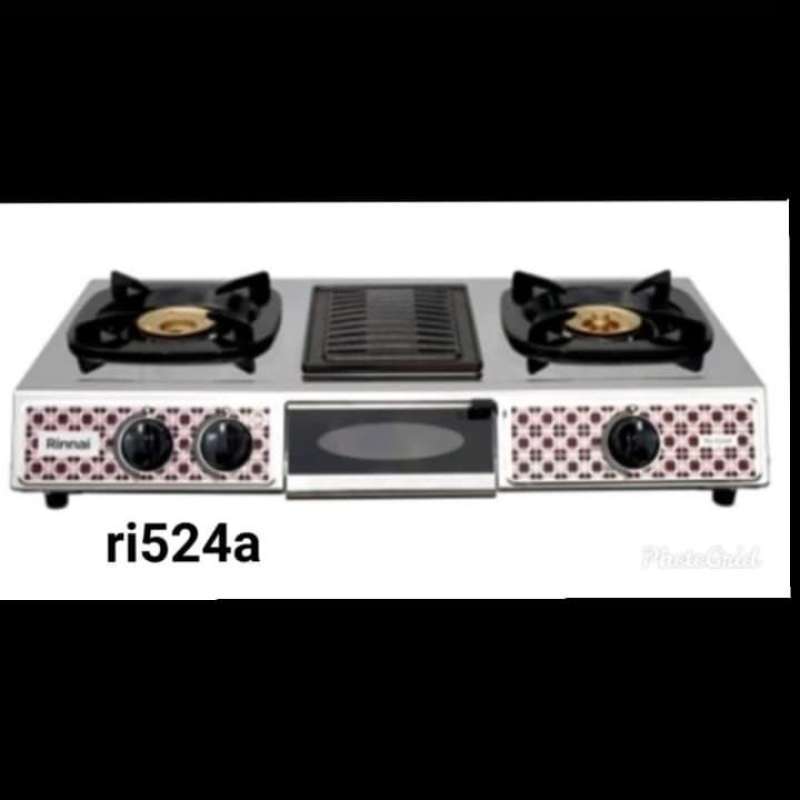Jual RINNAI RI 524 A Kompor Gas 2 Tungku + Grill Panggangan Api Besar - NEW  di Seller Gramapuri Store - Wanasari, Kab. Bekasi | Blibli