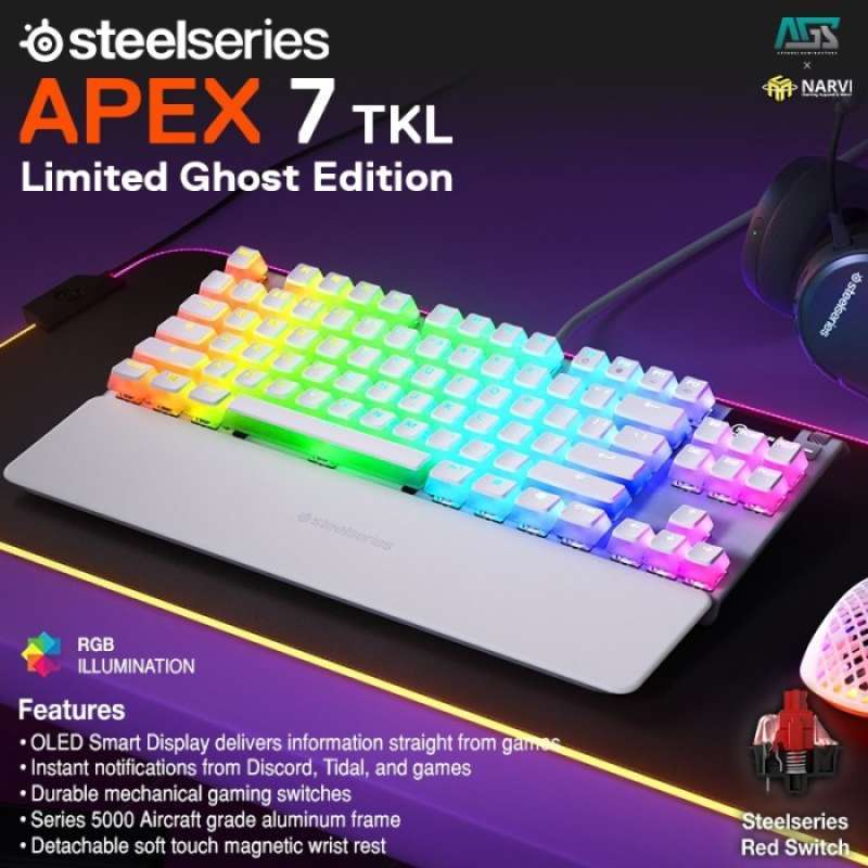 Jual Steelseries Apex 7 Tkl Ghost Edition Mechanical - Gaming 