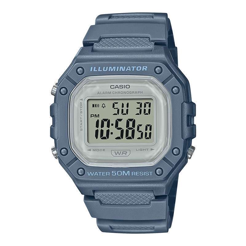 Promo Jam Tangan Unisex Casio General W-218hc-2avdf Illuminator