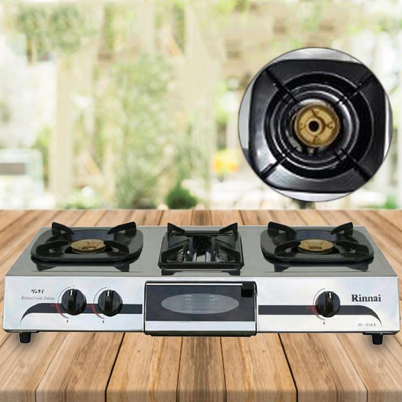 Jual Rinnai RI-514E Triple Burner Kompor Gas 3 Tungku di Seller Ummu HaNa  Shop - Ummu HaNa Shop | Blibli