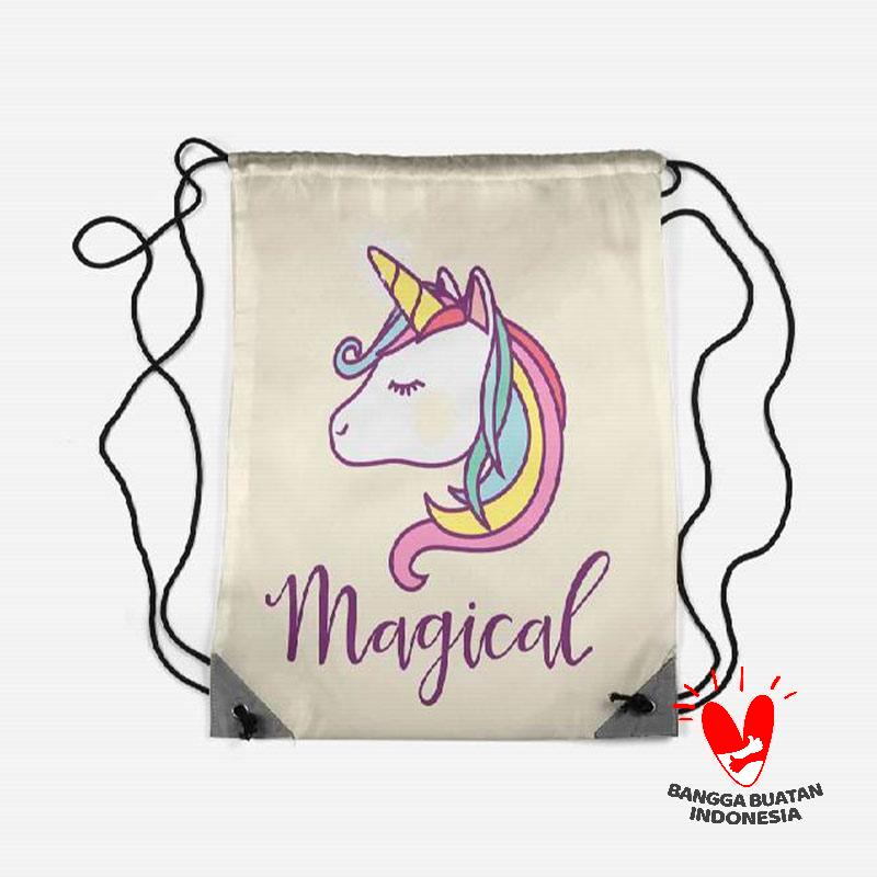 Jual Utama Media Serut String Bag Unicorn Art 11 Fullprint