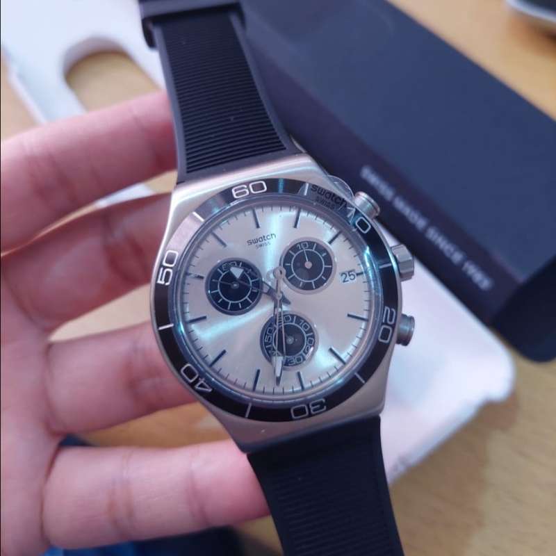 Jual Jam Tangan Swatch Chronograph Original Branded Harga