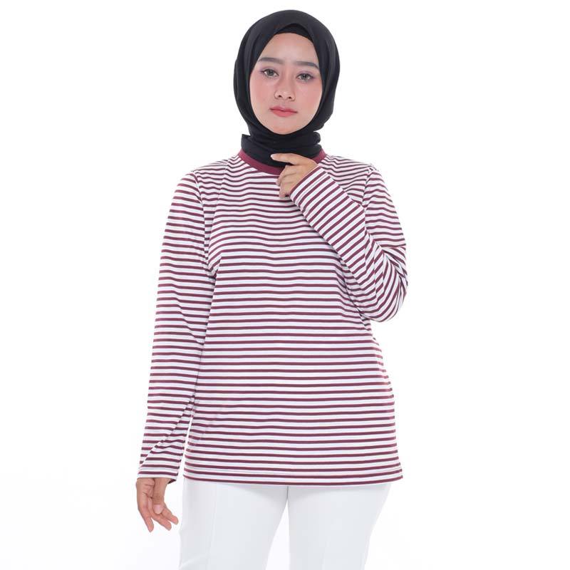 Jual Indo Oblong Stripe Garis Kecil T Shirt Lengan Panjang Wanita Terbaru November 2021 Harga Murah Kualitas Terjamin Blibli