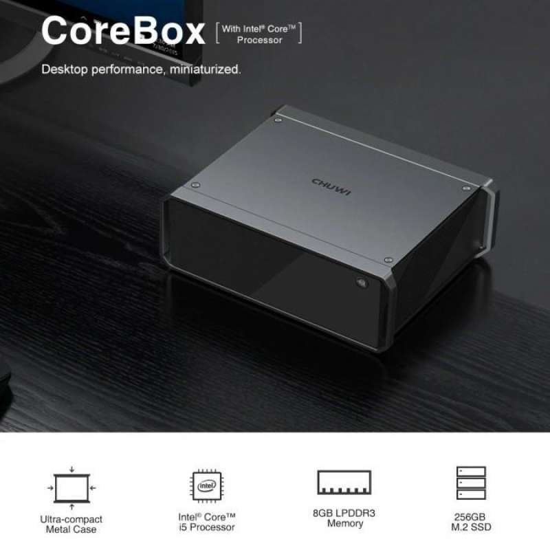 CHUWI CoreBox Windows 10 Home Mini PC Intel Core I5-5257U Up To