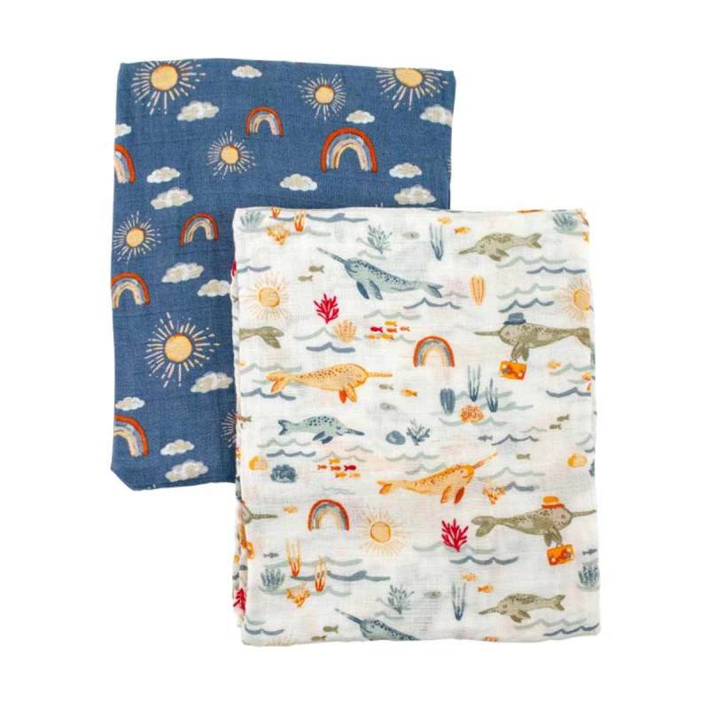 bebe au lait set of 4 muslin swaddle blankets