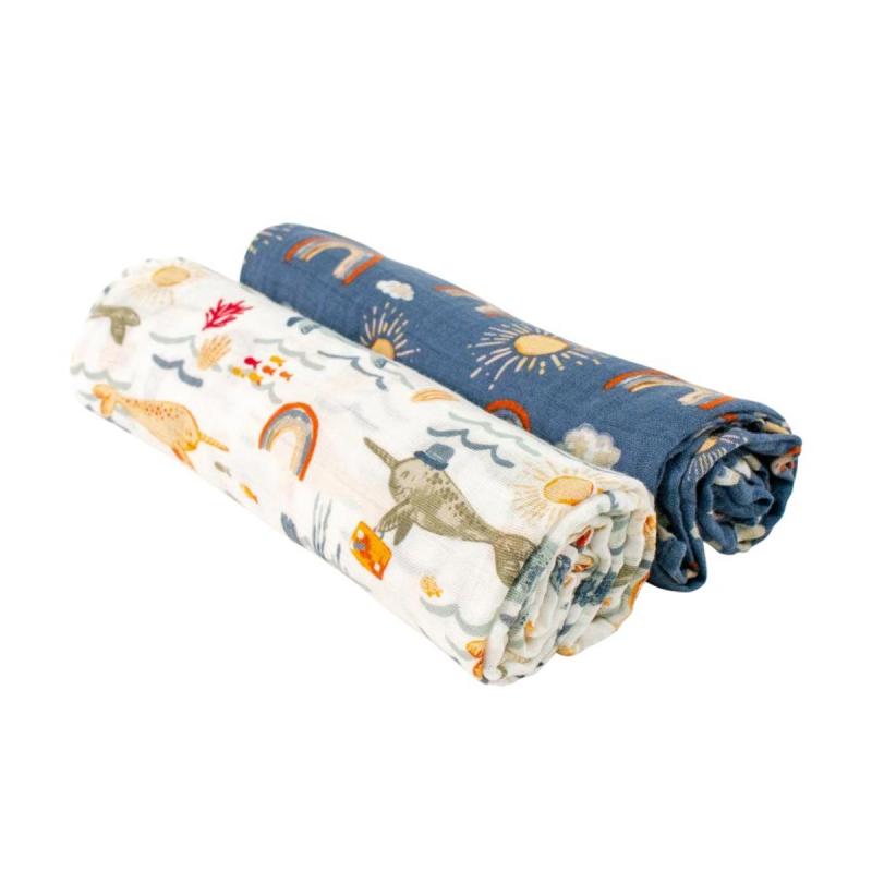 bebe au lait set of 4 muslin swaddle blankets