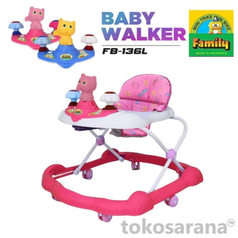 Jual Family Fb136 Roller Turtle Sun Flower Baby Walker Tinggi