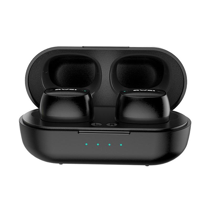 Jual Awei T13 Wireless Earbuds Bluetooth 5 0 Noise Cancelling Tws Mic Earphones With 300mah Charging Box Online Maret 2021 Blibli