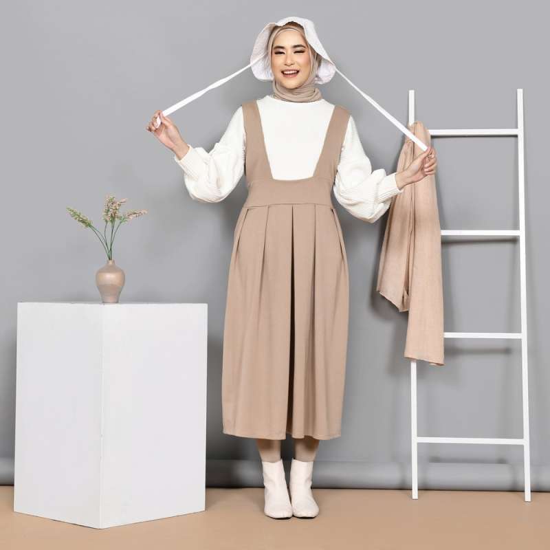 Khaki cheap overall dress