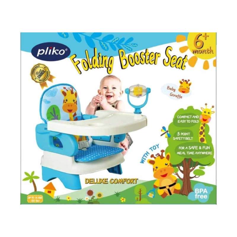 pliko folding booster seat baby giraffe deluxe comfort with toy kursi makan bayi pliko pk 8216 murah idola bs