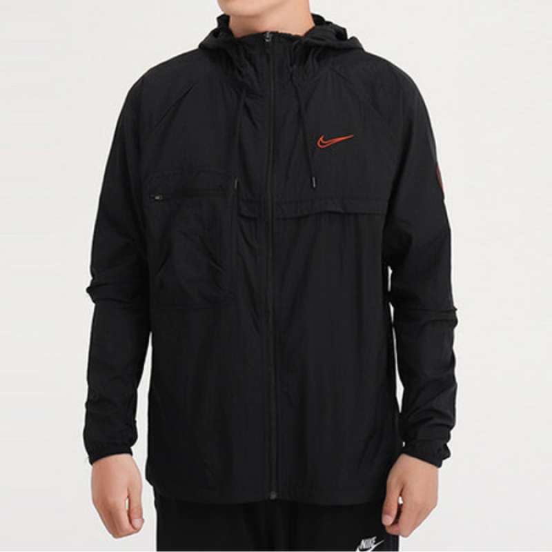 Original 100 Jaket Nike Full Zip Jacket Px Windbreaker CU5000 010