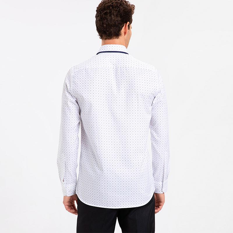 Jual Lc Waikiki Slim Fit Patterned Oxford Men S Long Sleeve Shirt White Printed 9s3071z8 Online November 2020 Blibli Com