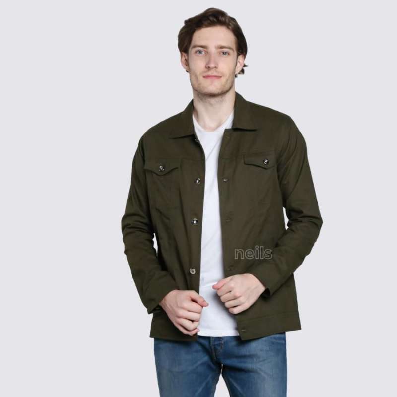 Jaket trucker sale army