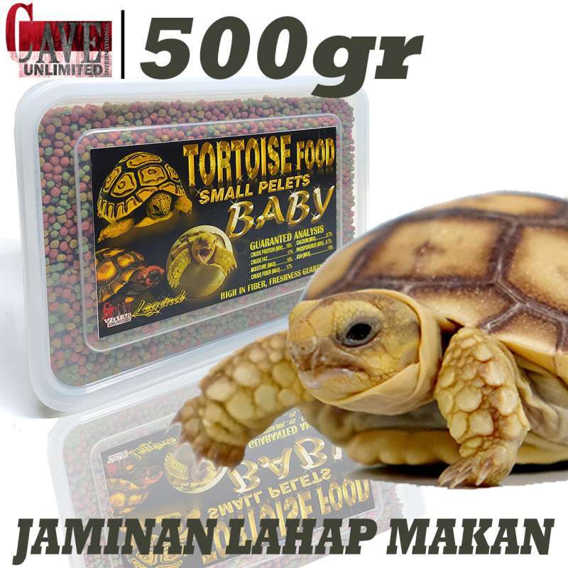 500GR MAKANAN BABY SULCATA PARDALIS INSTAR PAKAN SMALL PELET KURA KURA  TORTOISE JAMINAN LAHAP MAKAN
