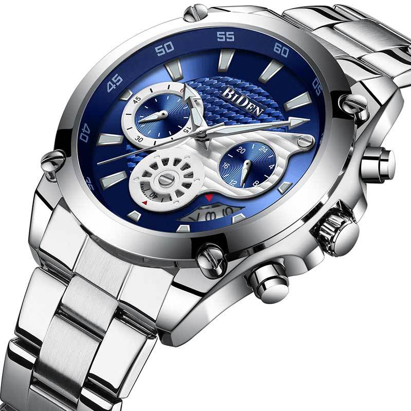 Jual Biden Luxury Quartz Date Chronograph Waterproof Steel Strap Jam Tangan Pria Online September 2020 Blibli Com