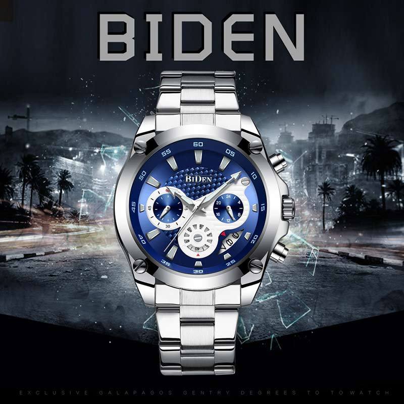 Jual Biden Luxury Quartz Date Chronograph Waterproof Steel Strap Jam Tangan Pria Online September 2020 Blibli Com