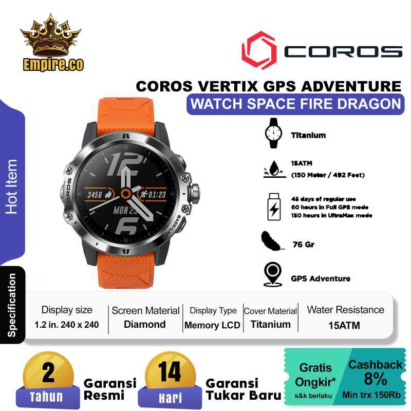Jual Coros Vertix Fire Dragon Gps Adventure Watch Garansi Coros Indonesia Di Seller Empire Co Kamal Muara Kota Jakarta Utara Blibli