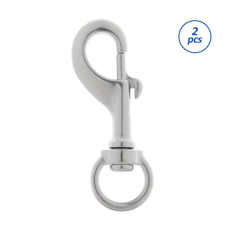 Jual Oem 2x Stainless Steel Hook Ring Snap Bolt Single End Buckle Clip 68mm Online Januari 2021 Blibli