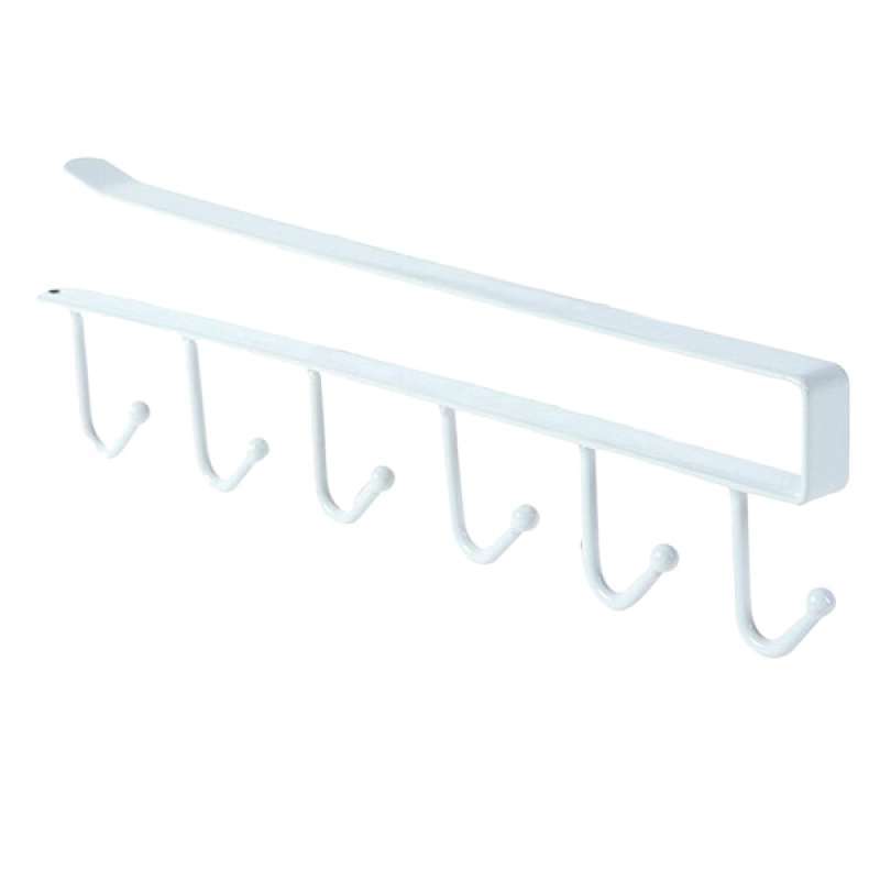 Jual Oem Iron Under Shelf Cabinet Rack Mug Tea Cup Holder Metal Storage Hooks 6 Hook Online Mei 2020 Blibli Com