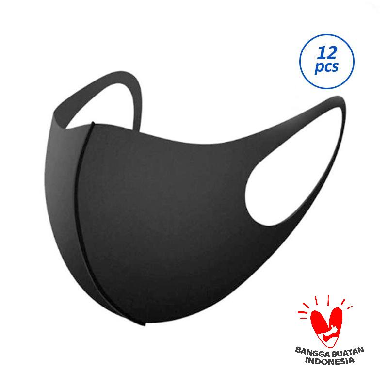 Jual Em S Scuba Polos Elastis Masker Kain Hitam Online Agustus 2020 Blibli Com
