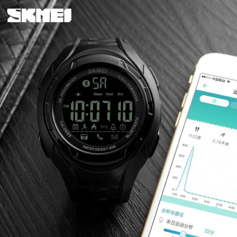 Jual Skmei 1316 Digital Bluetooth Smart Watch Black Original Online Desember 2020 Blibli