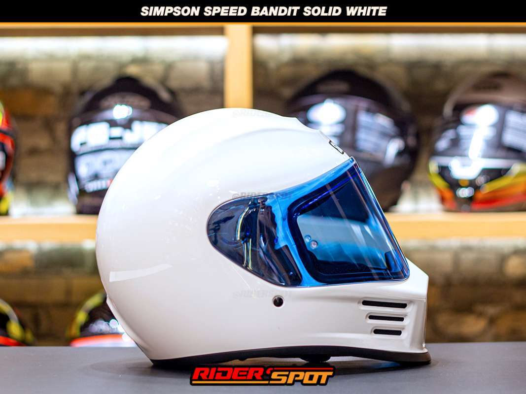 Jual Helm Motor Simpson Speed Bandit Solid Gloss White Full Face