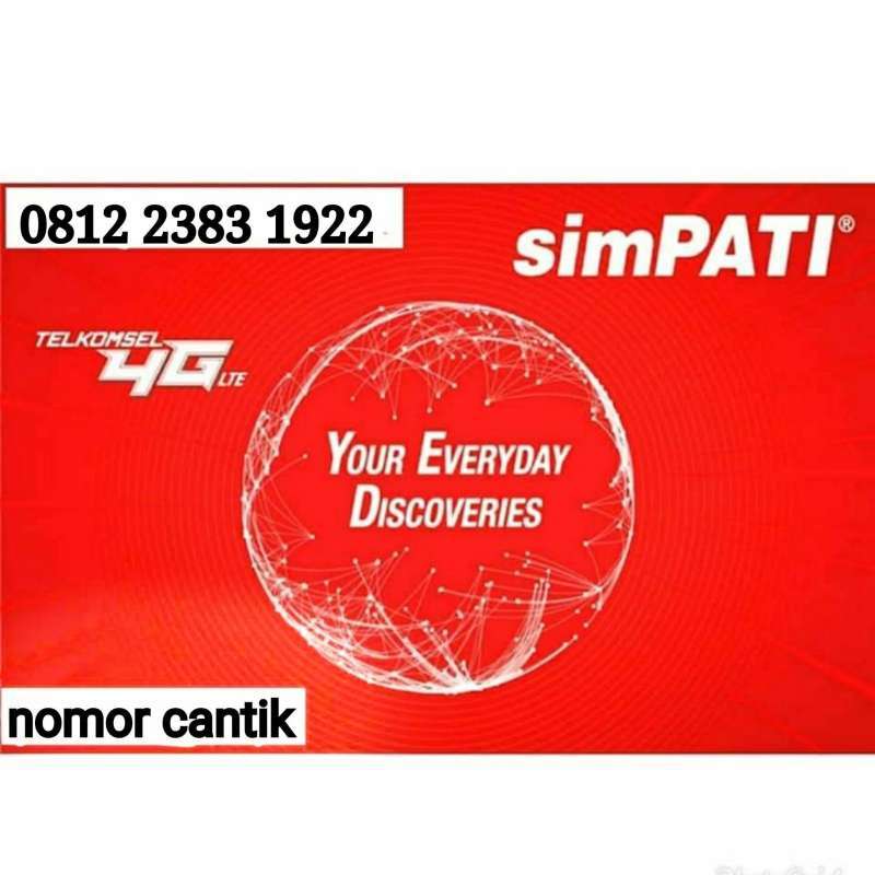 Jual Telkomsel Nomor Cantik Simpati 0812 2383 1922 Psht Kartu Perdana 4g Lte Online Februari 2021 Blibli 527 watchers138k page views532 deviations. telkomsel nomor cantik simpati 0812 2383 1922 psht kartu perdana 4g lte