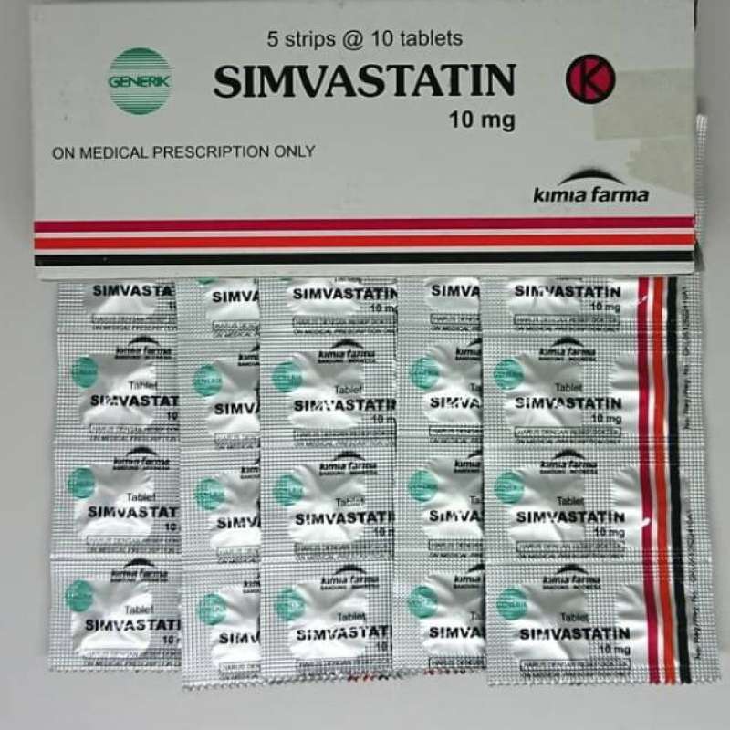 Jual Kimia Farma Simvastatin 10 Mg Obat Untuk Kolesterol 5 Strip 50 Tablet Kemasan Box Online Februari 2021 Blibli