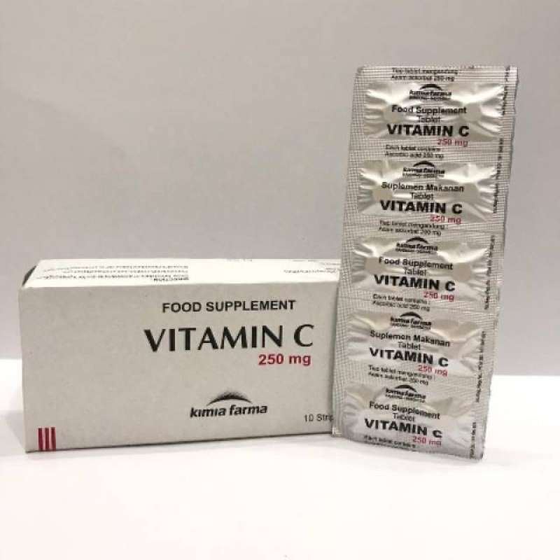 Jual Kimia Farma Food Suplement Vitamin C 250mg 10 Strip 1 Box Terbaru Juli 2021 