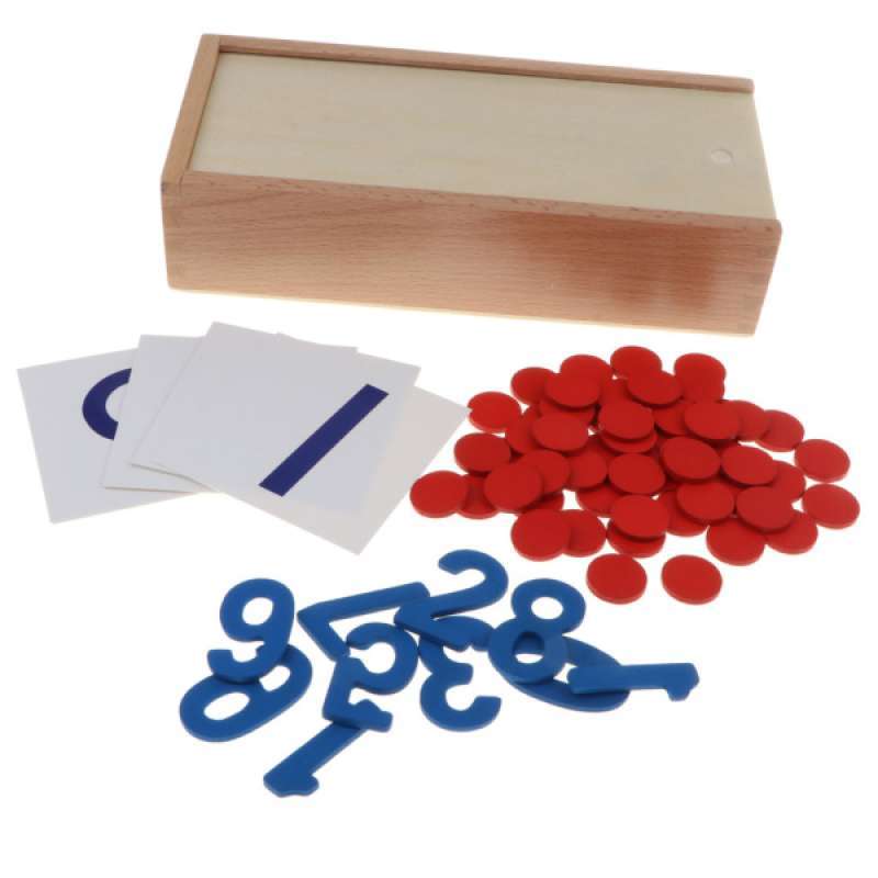Montessori Cards Counter Teaching Aid School Math Homeschool Curriculum Toy 
