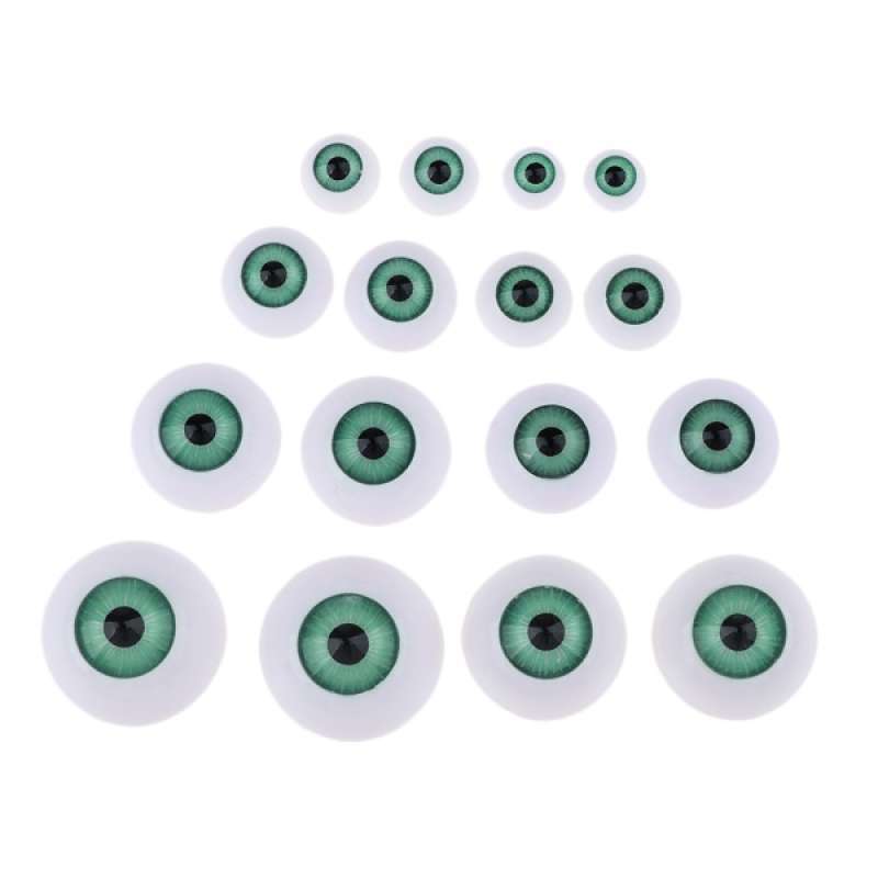 Jual Oem Hollow Green Eyeballs Half Round Fake Eyes For Doll Halloween Props 8 Pairs Online September 2020 Blibli Com