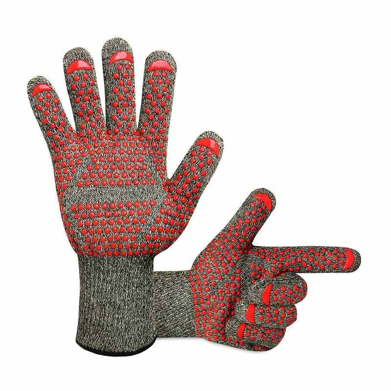 Jual Lans Bbq Gloves 932 Fahrenheit Degree Heat Resistant Grill Glove Cut Resistant Work Gloves Online November 2020 Blibli Com
