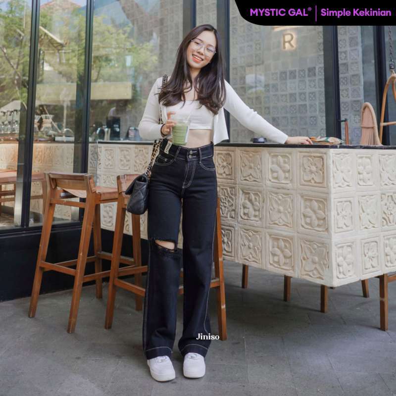 Jual ripped jeans top