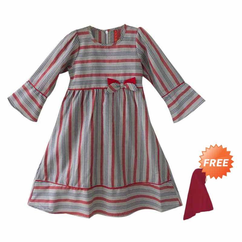 Jual Ulikids Gamis Anak Motif Garis Nusantara Bahan Katun Premium Free Jilbab Murah September 2020 Blibli Com