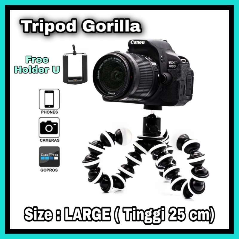 Flexible Gorilla Tripod +Free Holder U [Jumbo/ Large]