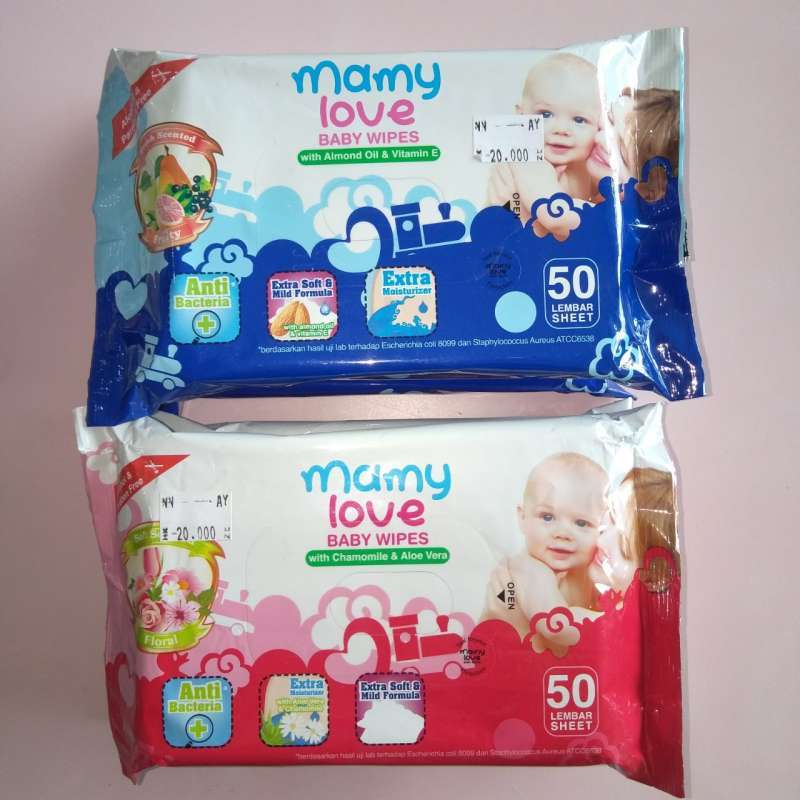 Jual Mamy Love Baby Wipes 50 Sheets MERAH di Seller PN BABY