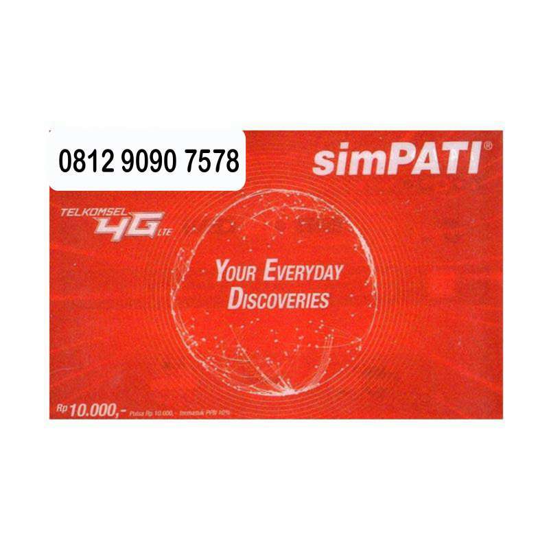 Jual Telkomsel Simpati Nomor Cantik 0812 9090 7578 Kartu Perdana 4g Lte Online September 2020 Blibli Com