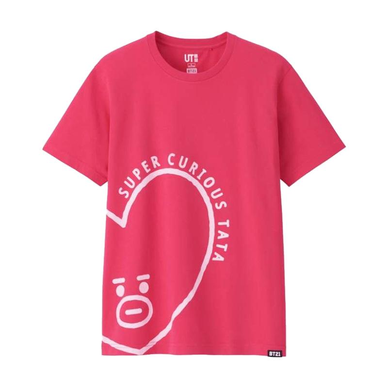 UNIQLO BT21 Tata T-Shirt Wanita - Pink 