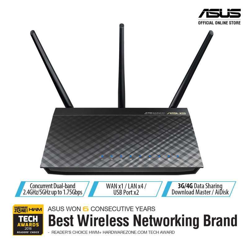 Jual Asus Rt Ac66u B1 Ac1750 Dual Band Wifi Router With Aimesh For Mesh Wifi Online Oktober 2020 Blibli Com