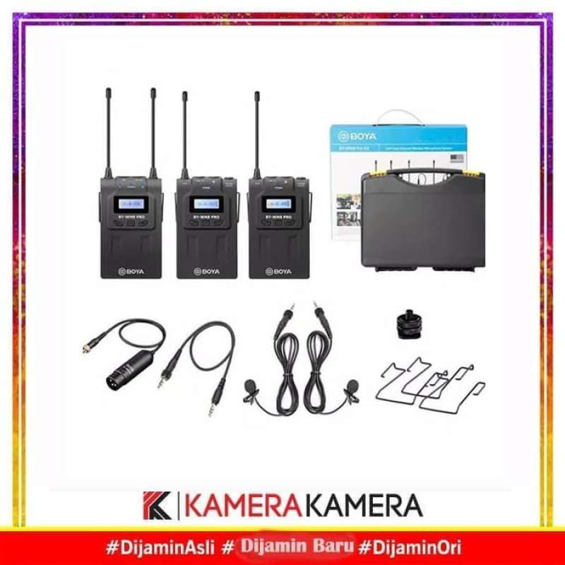 Jual Boya By Wm8 Pro K2 Uhf Dual Channel Wireless Mic Original Resmi Online September 2020 Blibli Com